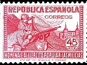 Spain - 1938 - Ejercito - 45 CTS - Rosa - España, Ejercito Popular - Edifil 795 - Homenaje al Ejercito Popular Las Milicias - 0